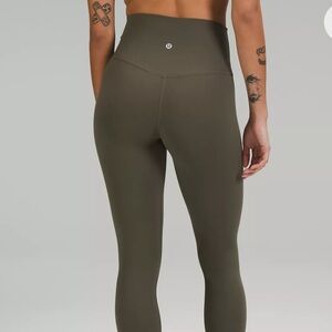 Lululemon Olive green capri Leggings align 6 cropped